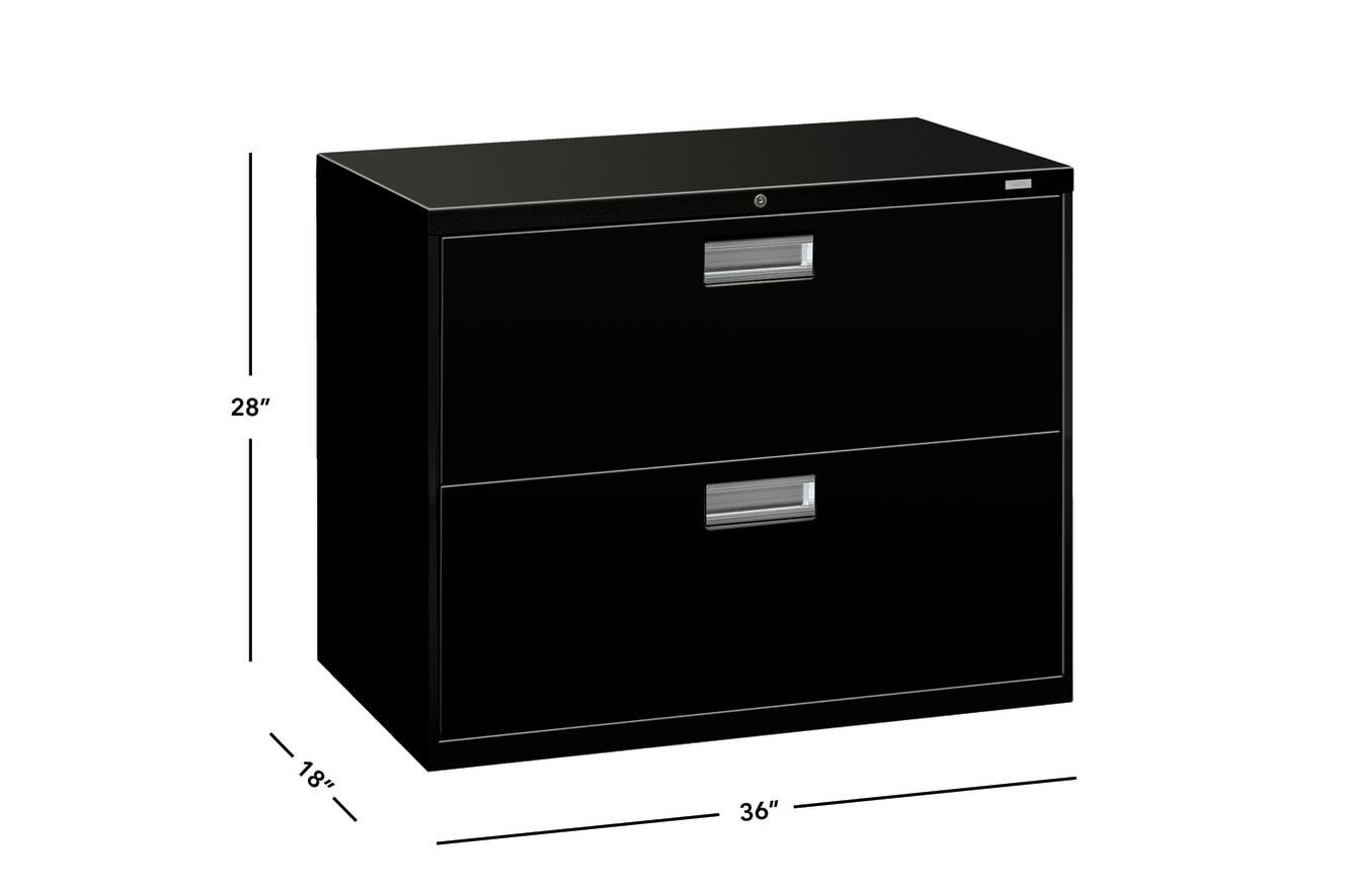 Brigade 600 Series 2-drawer lateral file cabinet in Black