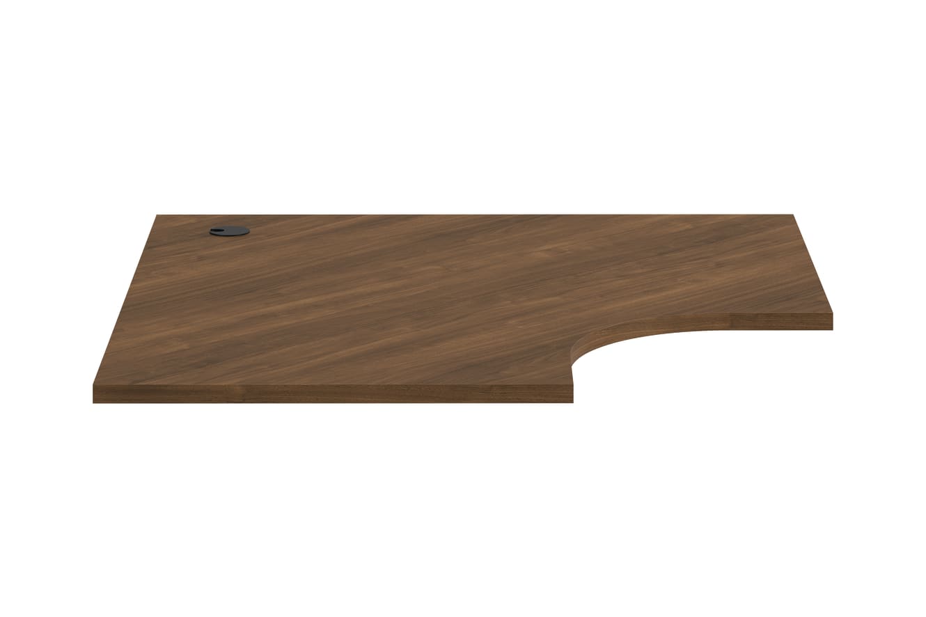 Corner Worksurface with curved user edge