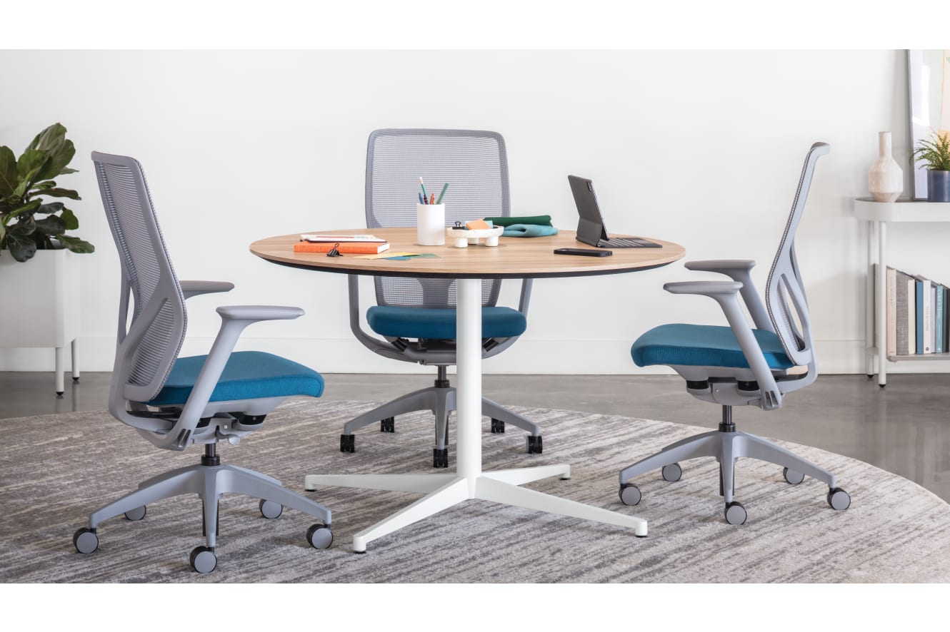Flexion Seating, Preside round conference table, Sculpt Table