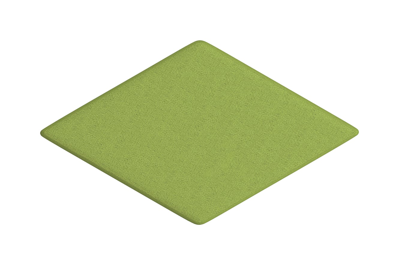 Top view of Tangram diamond ottoman.