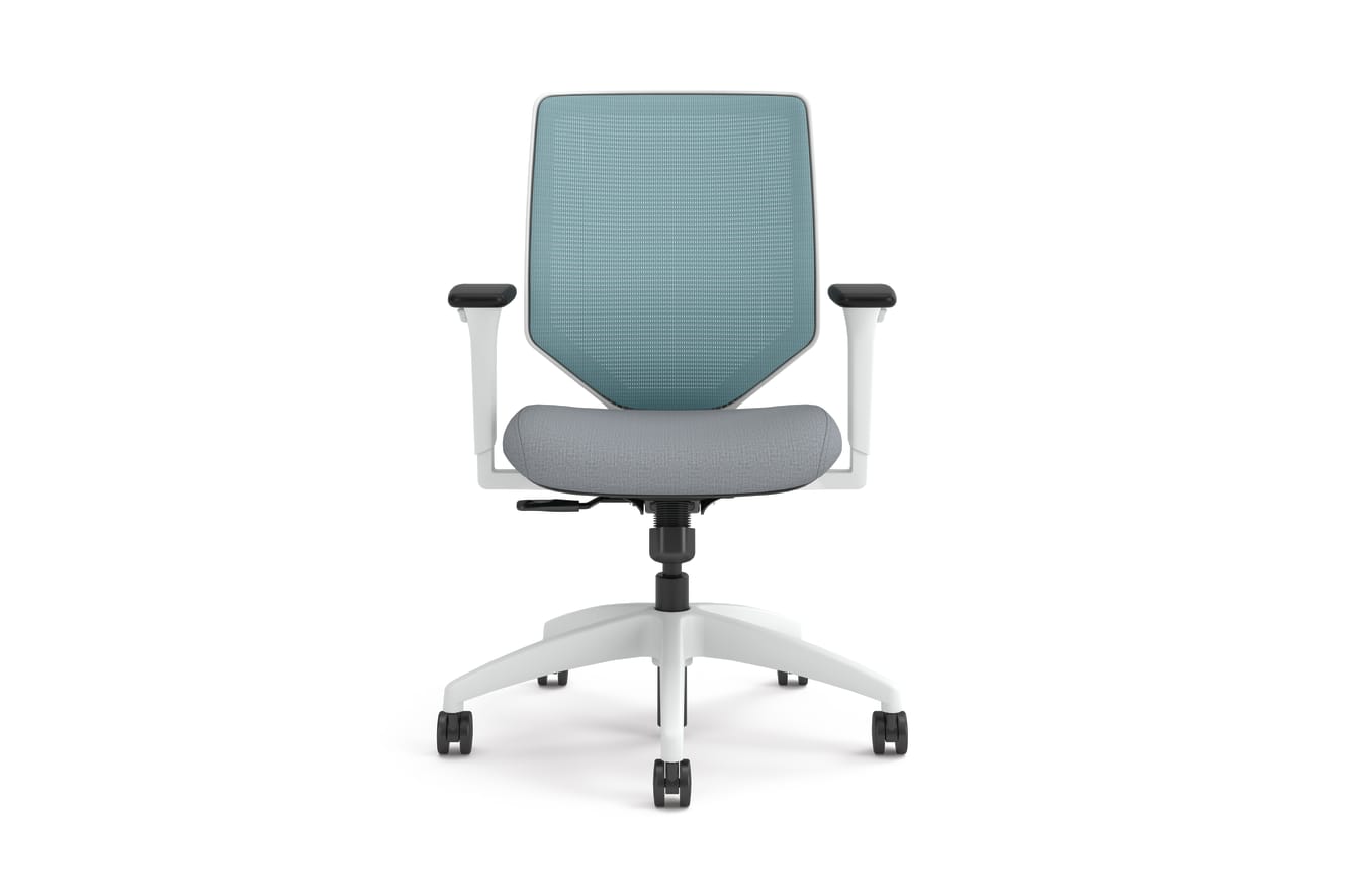 Solve Mesh Back Task Chair with White Frame