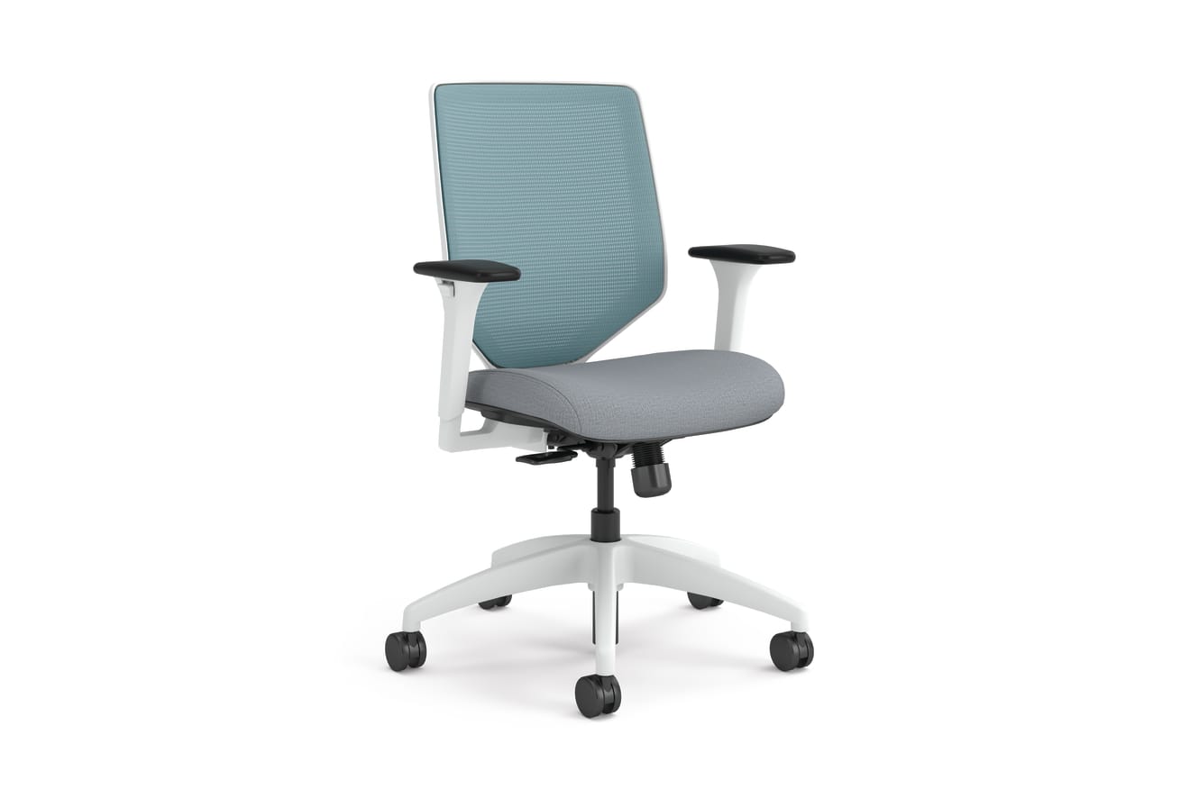 Solve Mesh Back Task Chair with White Frame