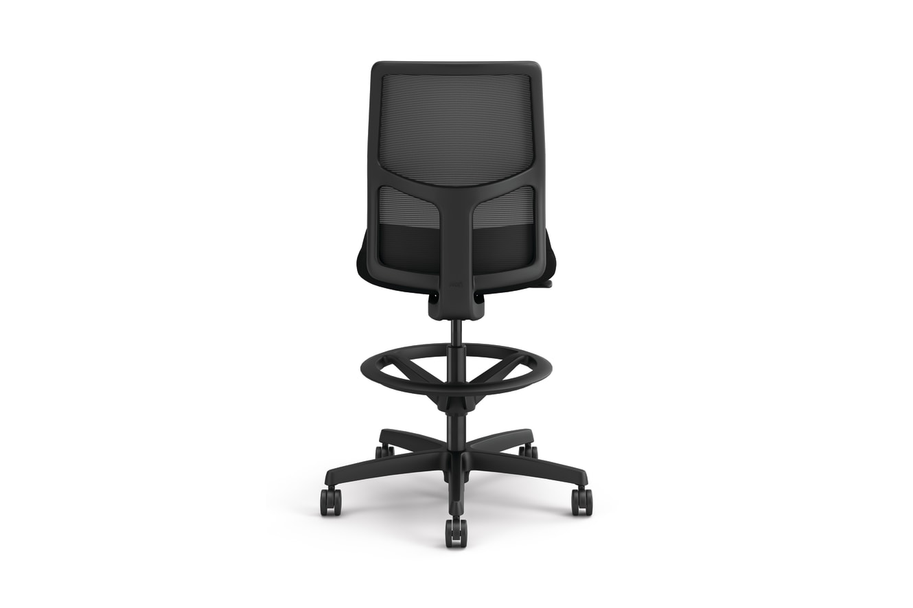 HITSM Ignition 2.0 task stool with black mesh back and CU10 Centurion Black fabric.