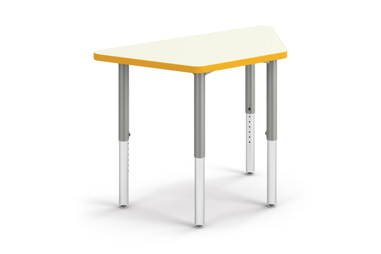 Build Trapezoid student desk with Ochre edge
