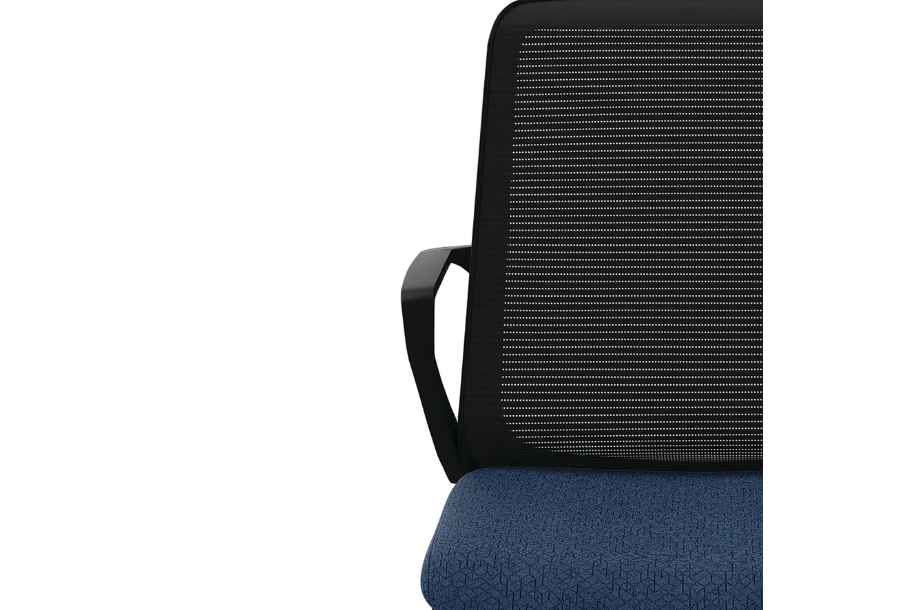 Cliq task chair in Blue with Black frame