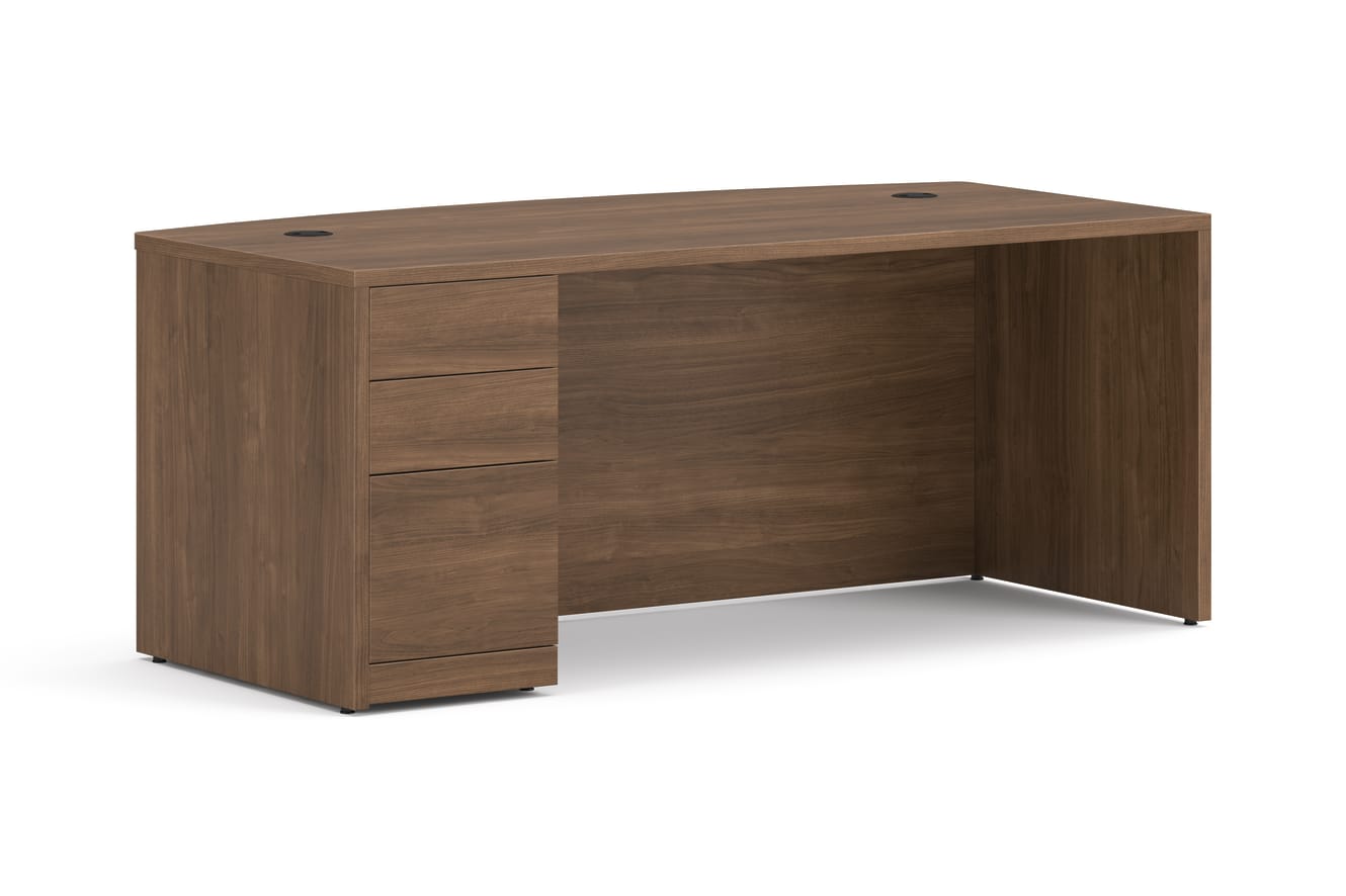 10500 Series Single Pedestal Desk in  Pinnacle Laminate.