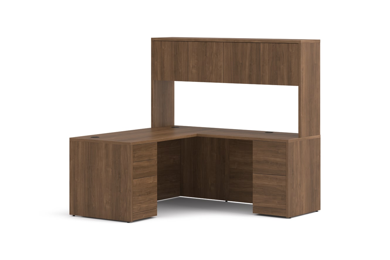 10500 Series Desk L Workstation - Right in Pinnacle Laminate.
