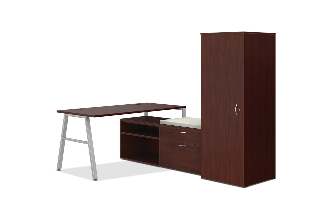 HON Mod A-Leg Desk with Personal Storage