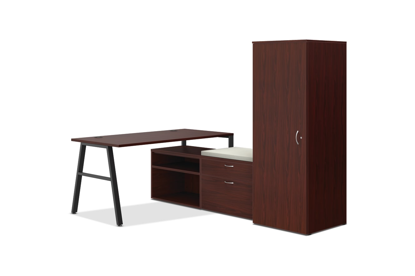 HON Mod A-Leg Desk with Personal Storage
