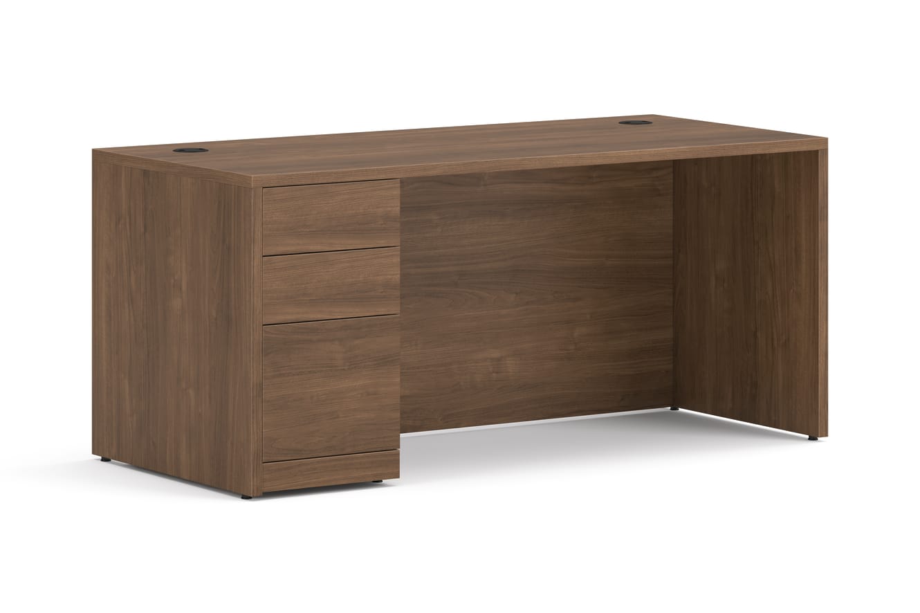 10500 Series Single Pedestal Desk in  Pinnacle Laminate.
