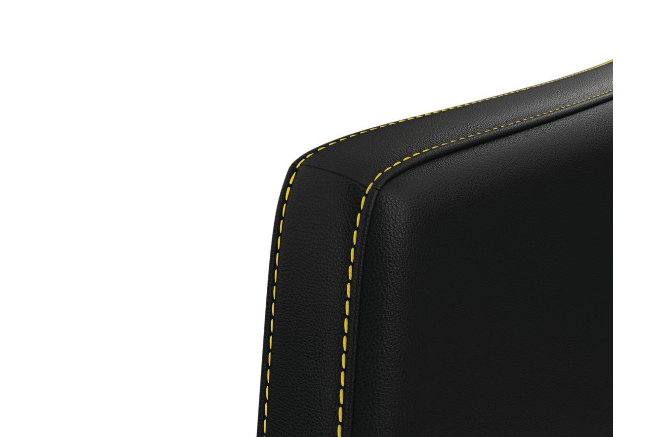 Cofi chair Yellow stitch detail