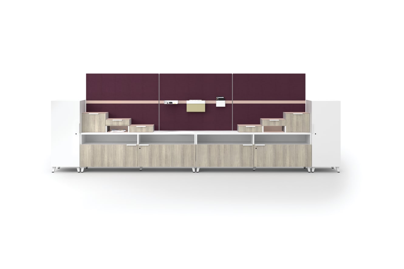 Voi storage wall with Workwall tiles