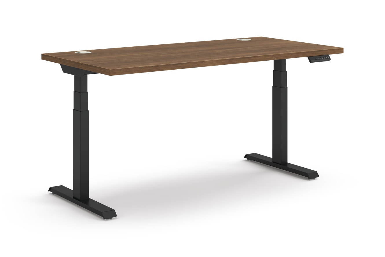 Coordinate Height Adjustable Table in Pinnacle Top and Black Base