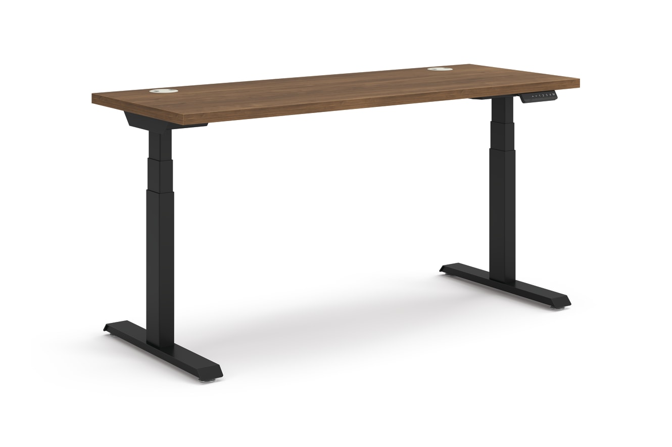 Coordinate Height Adjustable Table in Pinnacle Top and Black Base