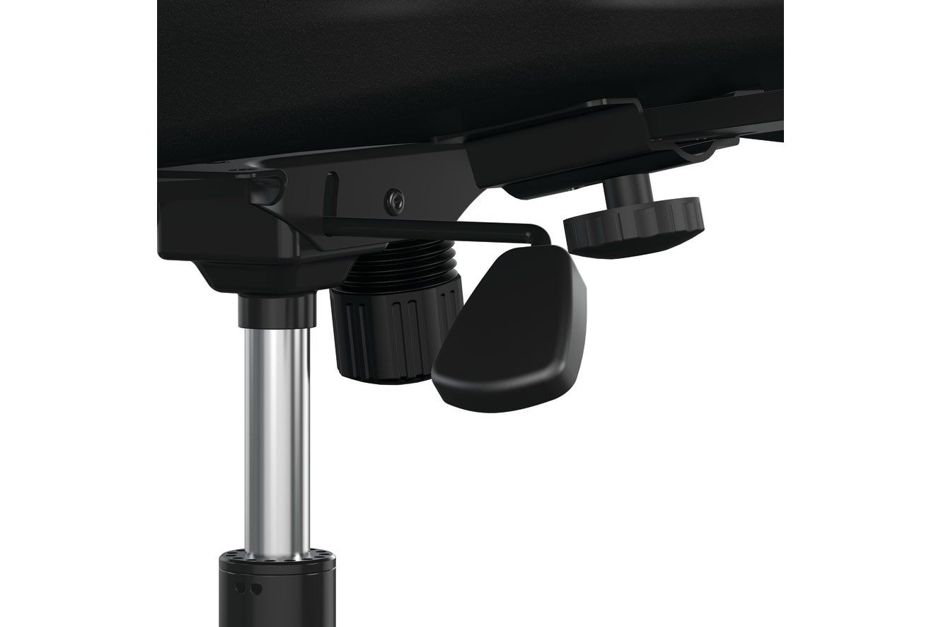 Prominent chair control lever