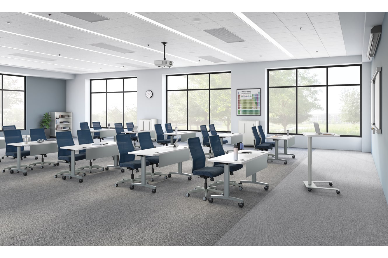 Classroom setting with rows of Ignition seating