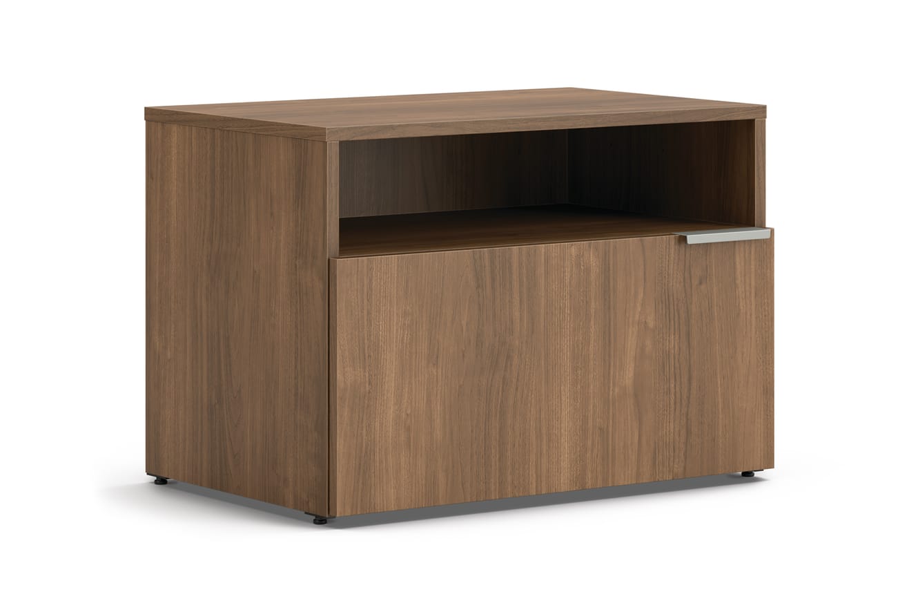 Low Credenza, 1 File/Open, Footed