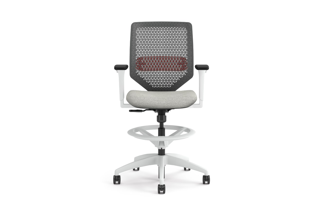 Solve ReActiv Back Stool with White Frame