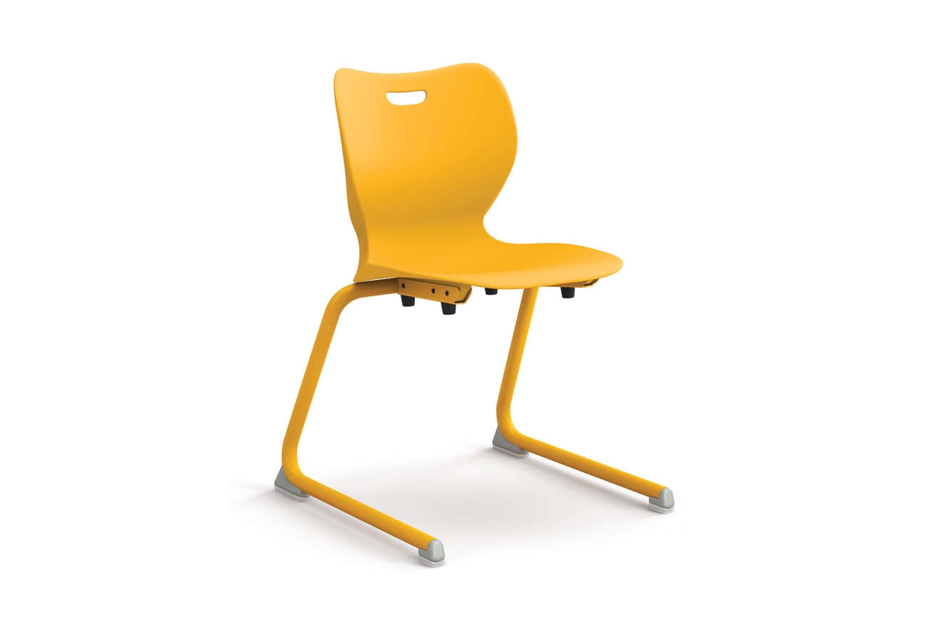SmartLink Cantilever Chair in Ochre Shell and legs.