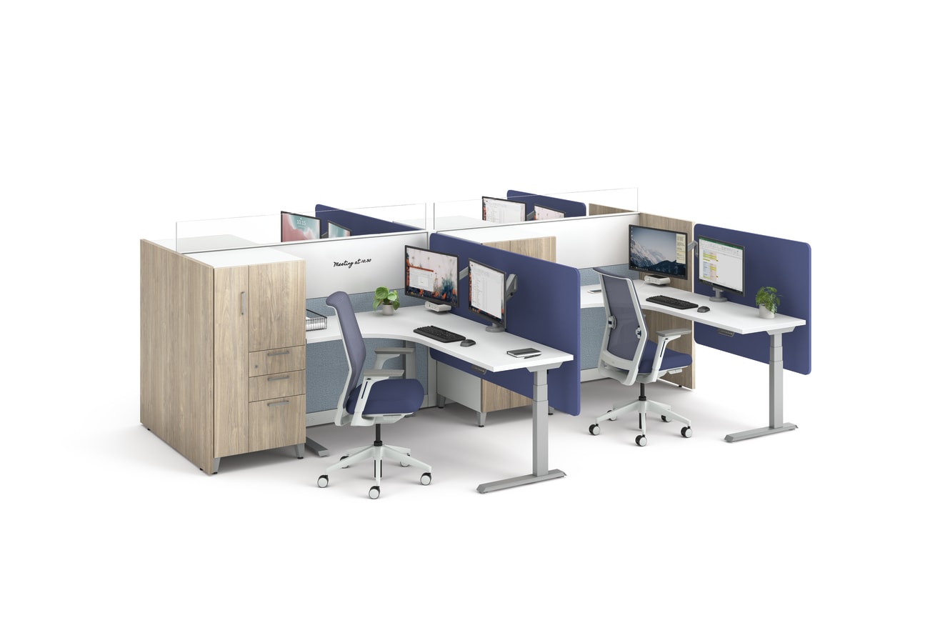 Abound workstation with Cipher seating