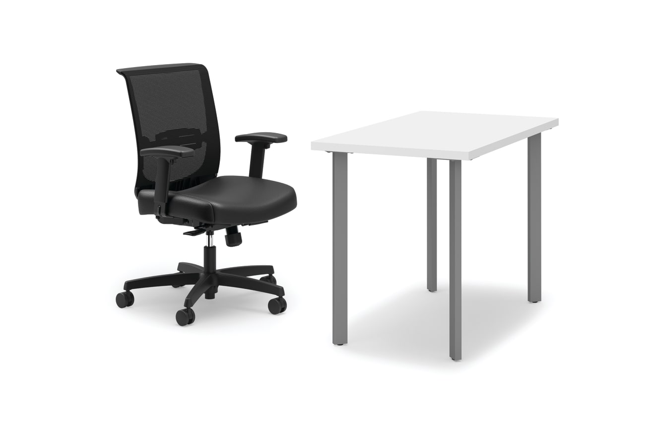 Coze desk with Convergence chair
