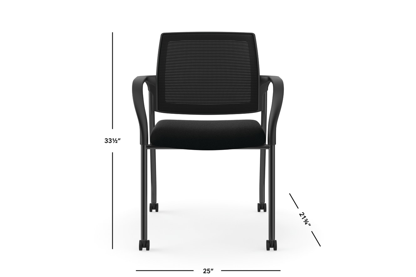 Ignition guest chair in Black with Black mesh and frame