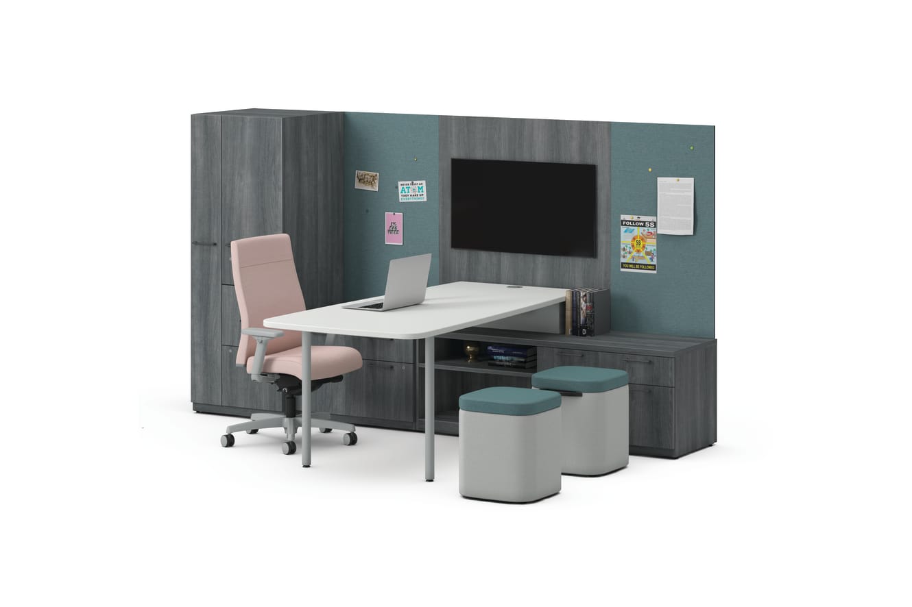 Concinnity Desking with Ignition and Astir Seating, and Workwall Tiles.