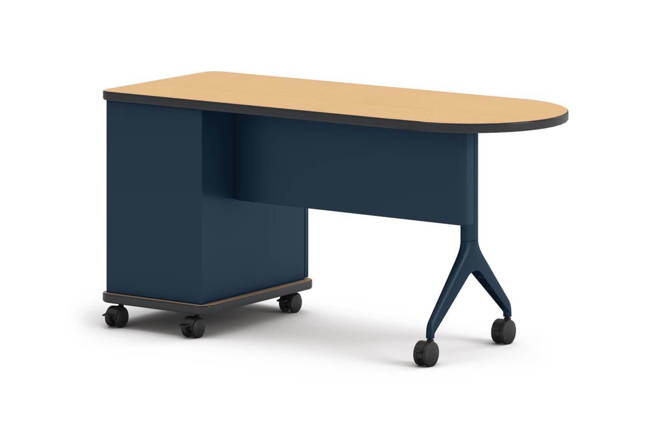 Teacher Station – Value Single Pedestal with Modesty Panel