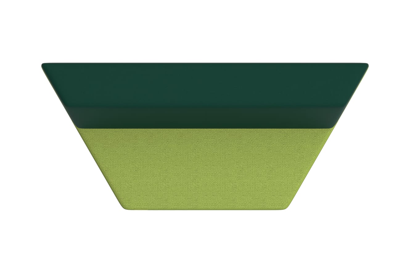 Top view of Tangram trapezoid low- back chair.