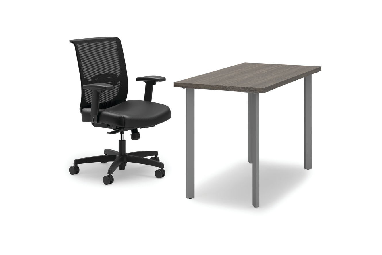 Coze desk with Convergence chair