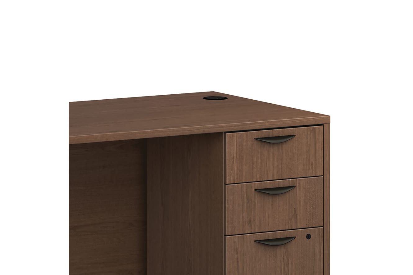 Mod desk shell in Traditional Mahogany