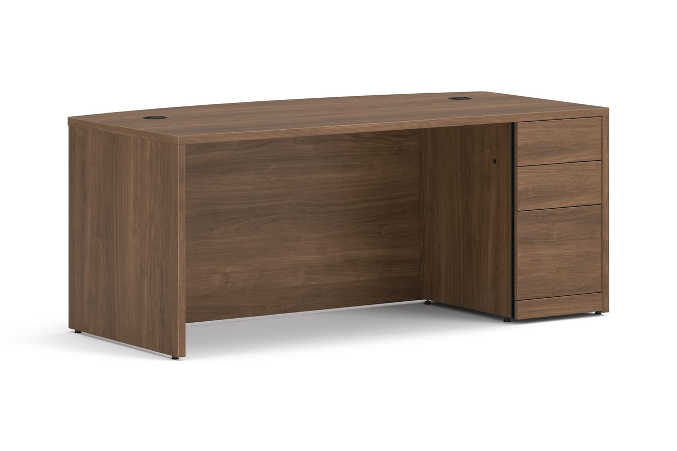 10500 Series Single Pedestal Desk in  Pinnacle Laminate.