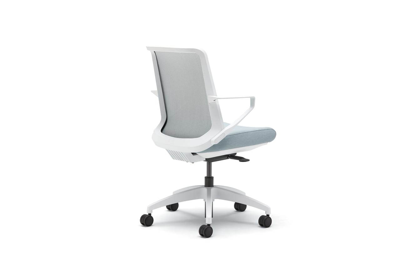 Cliq task chair with white frame