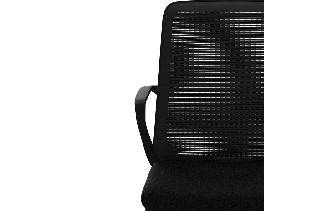 Cliq task chair in Black with Black frame