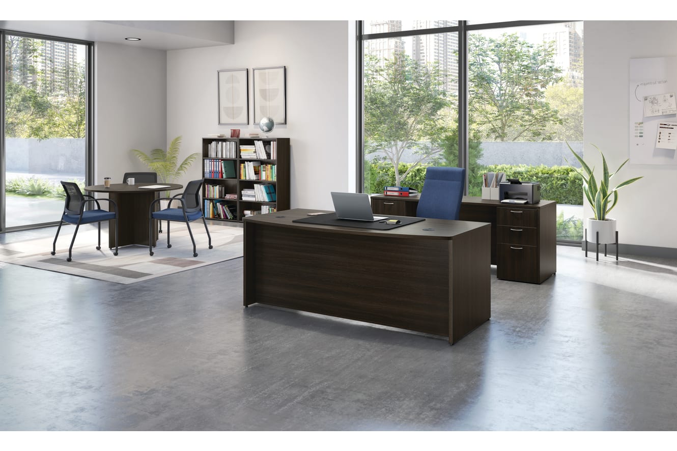 Mod desk and table with Ignition task and multipurpose seating.