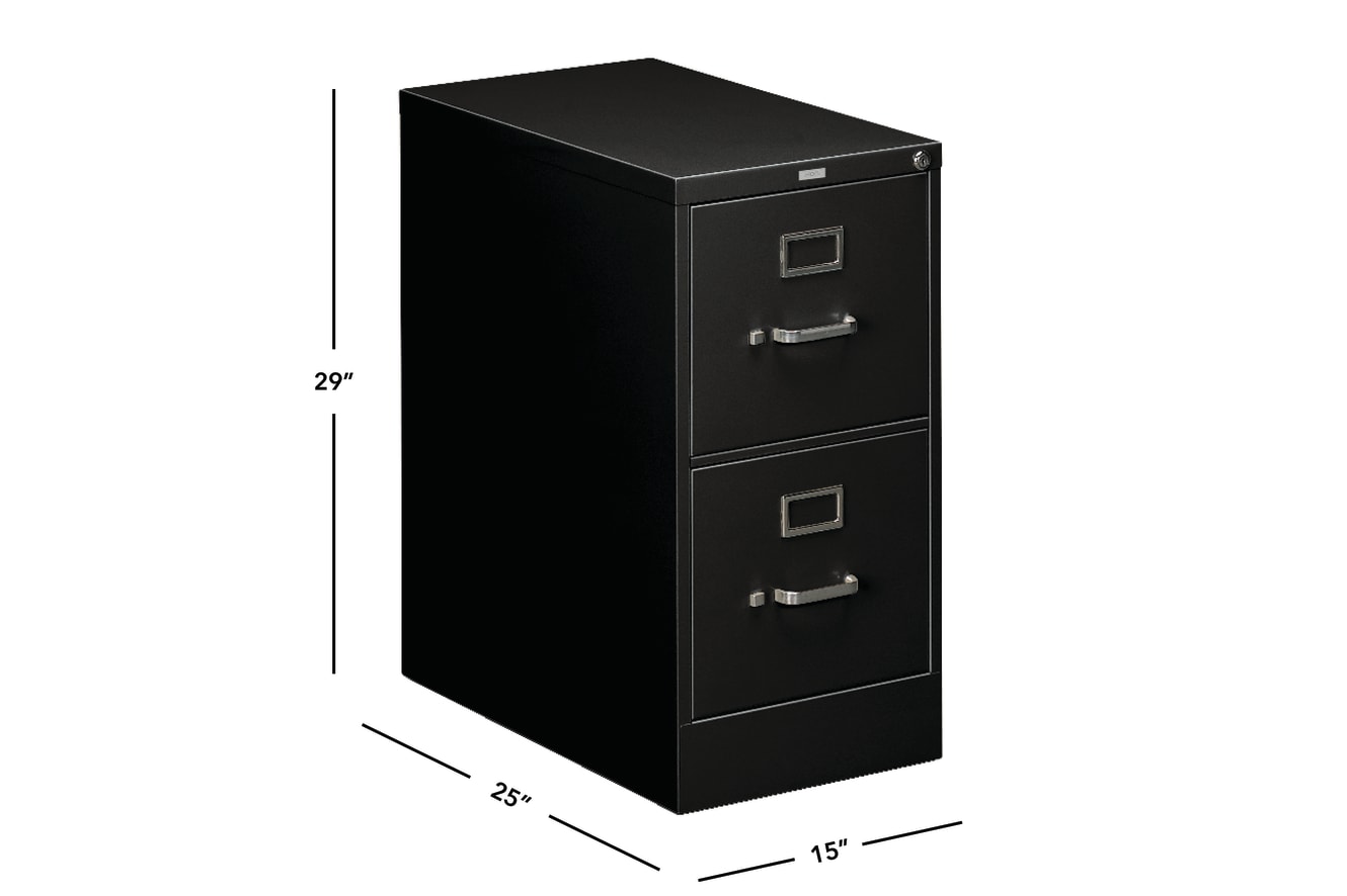 500 Series 2-drawer vertical file cabinet in Black