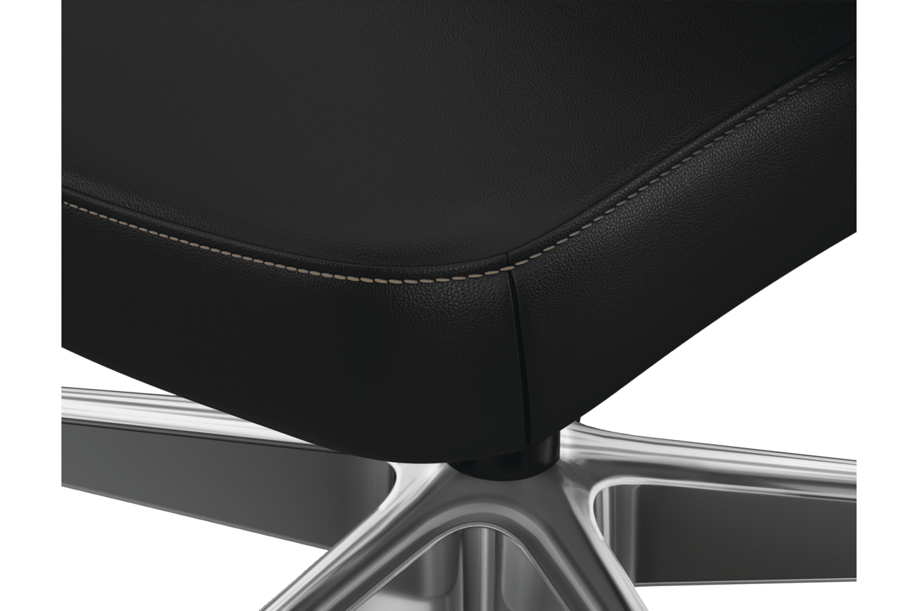 Cofi chair Tan seat stitch detail