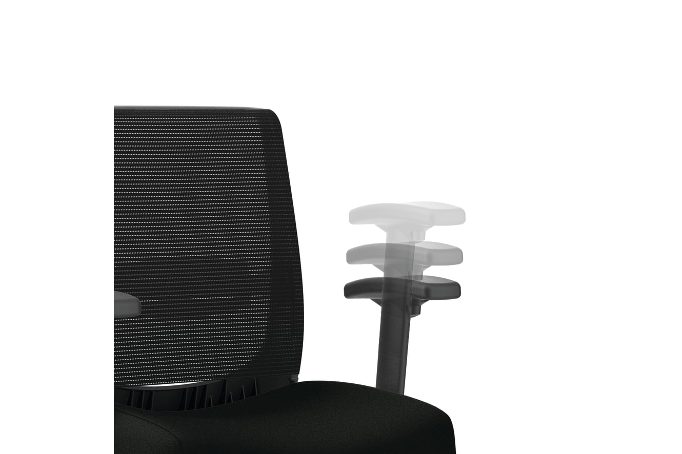 Convergence mesh task chair in Black vinyl
