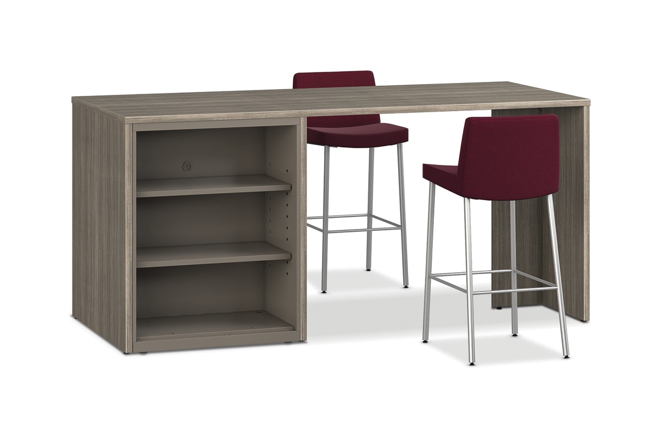 Flock Stools with Storage Islands and Flagship Lateral