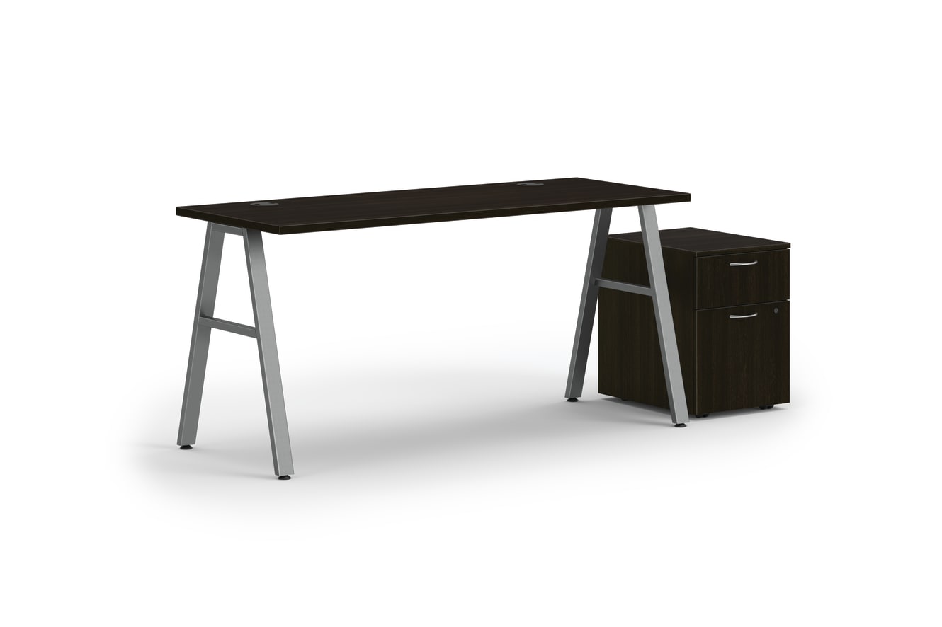 HON Mod A-Leg Desk with Personal Storage