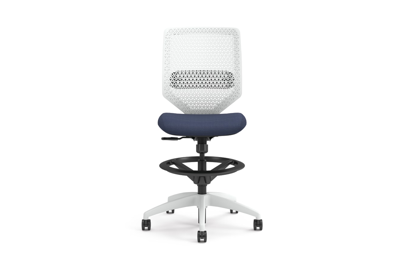 Solve ReActiv Back Stool with White Frame