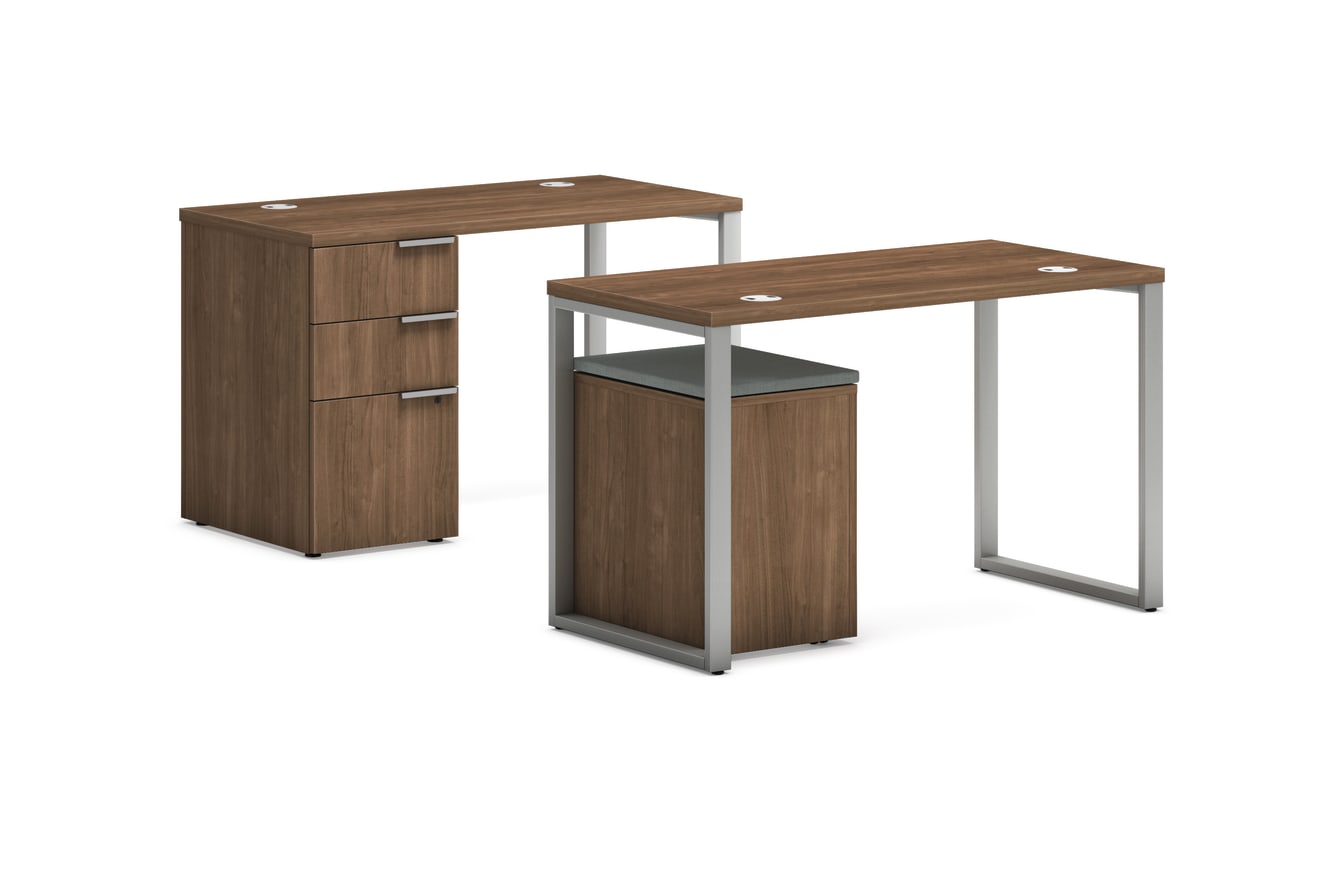 Voi desk in Pinnacle laminate
