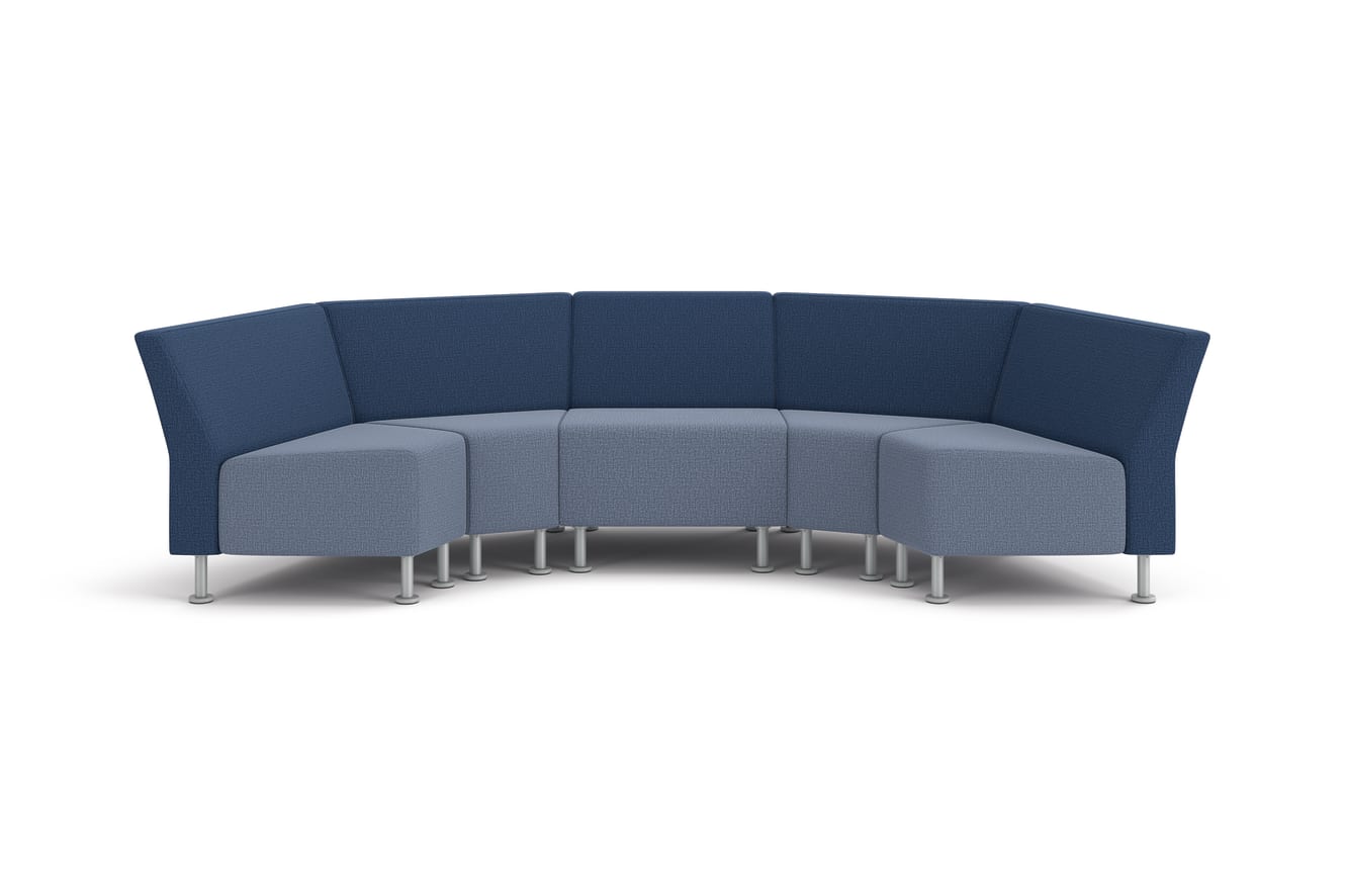 Flock half-round sofa