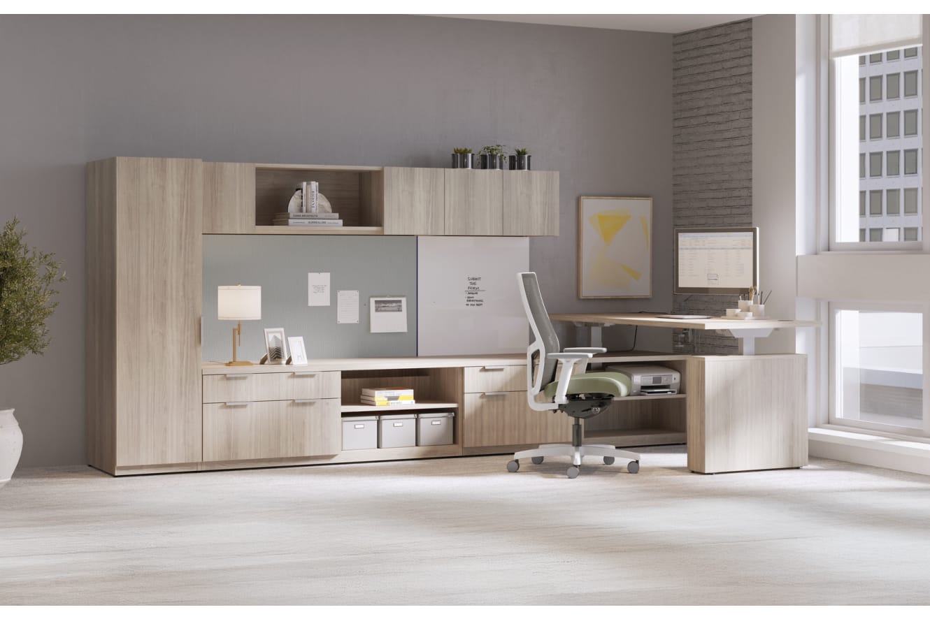 Concinnity desking with Ignition and Flock Seating.