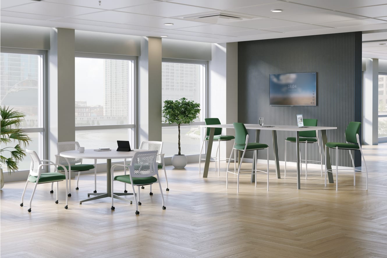 Ignition multi-purpose and café stools in a commons area