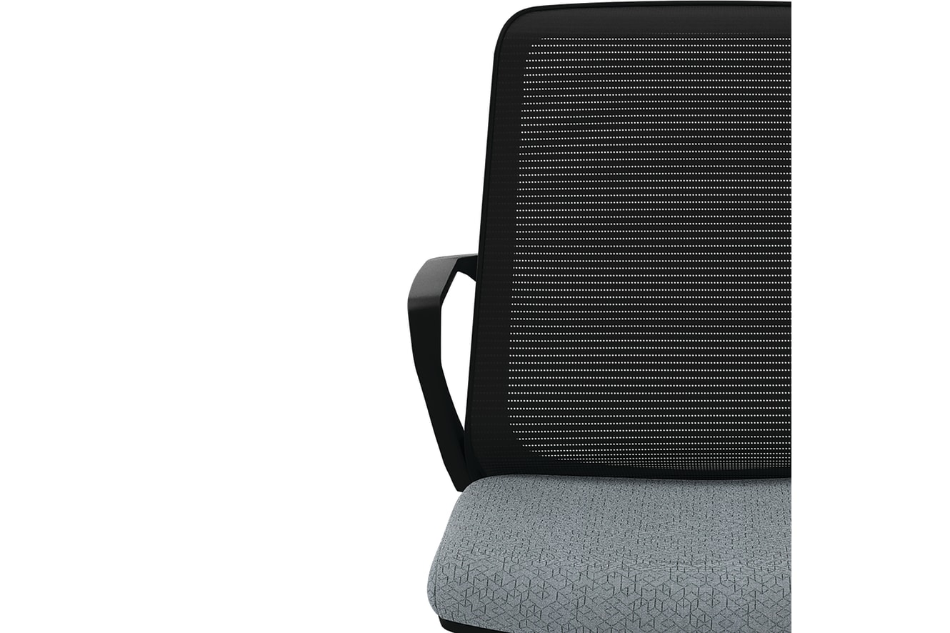 Cliq task chair in Gray with Black frame