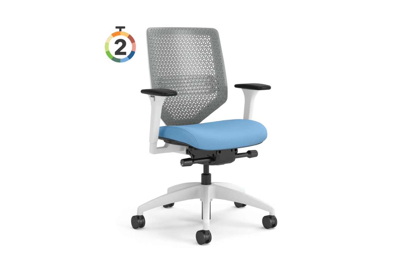 Solve ReActiv Back Task Chair with White Frame