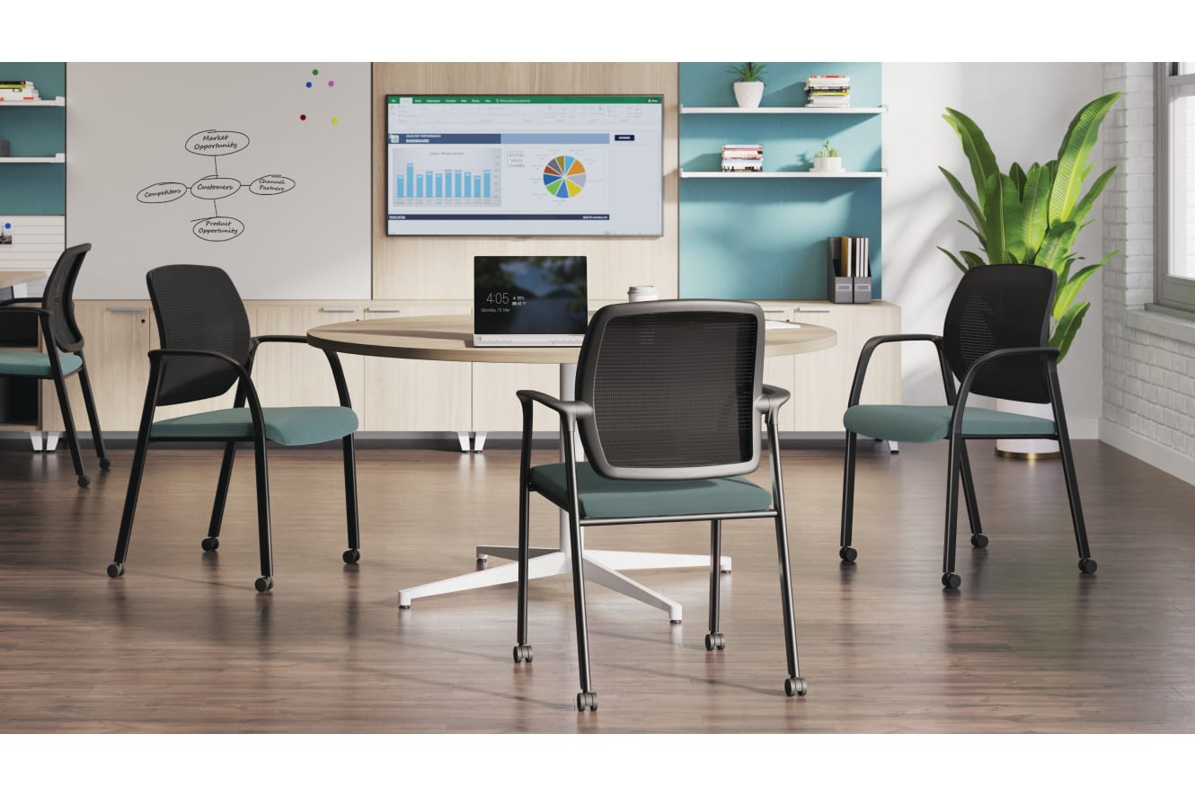 Nucleus Seating with Preside Table and Workwall