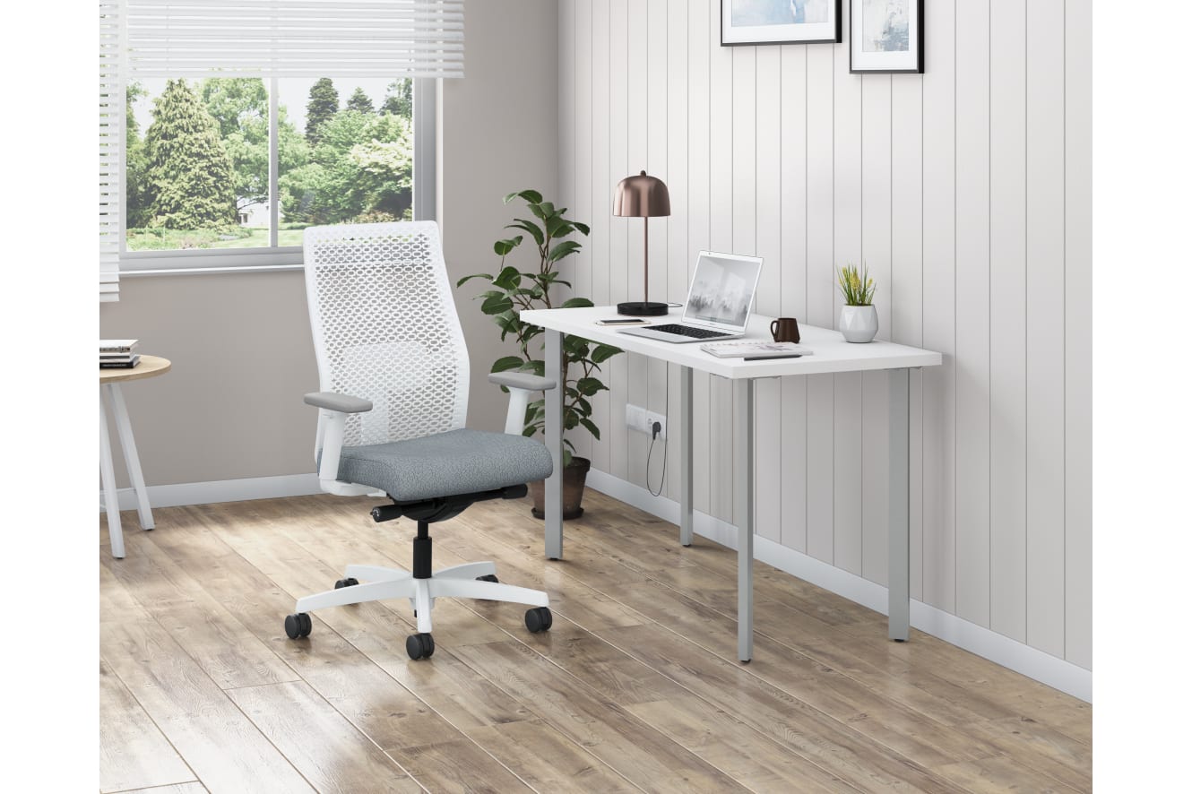 Ignition mesh task chair with Coze desk in home office