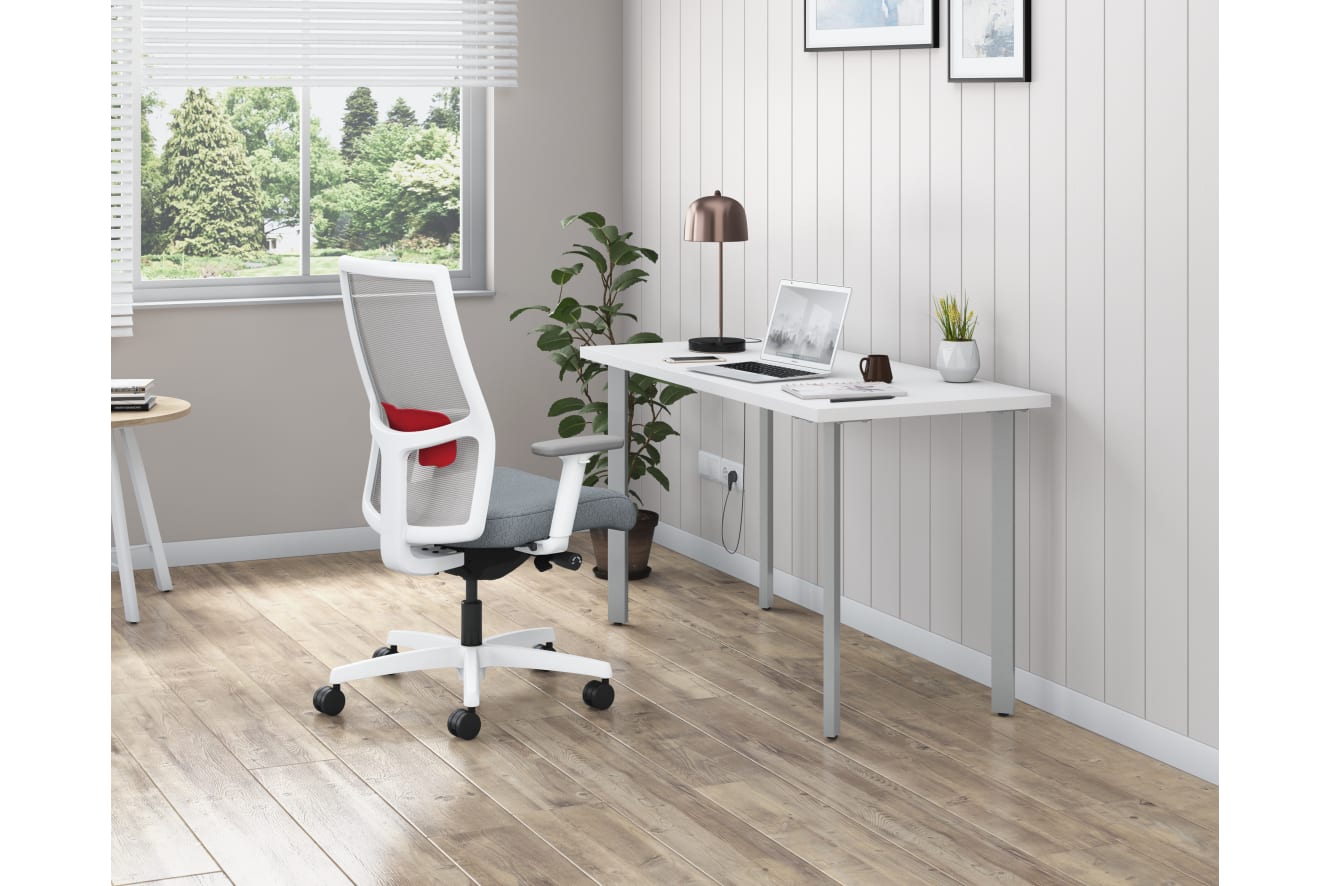 Ignition mesh task chair with Coze desk in home office